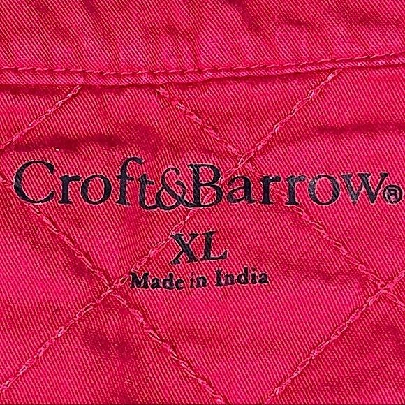 4/$32 Croft & barrow size Xl pink 3/4 sleeve shirt quilted type design on top - Picture 9 of 9